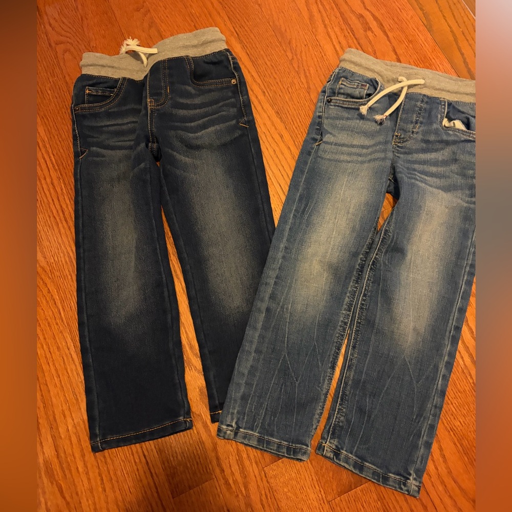 Cat & Jack Kids Denim Jeans - Dark Blue and Light Blue